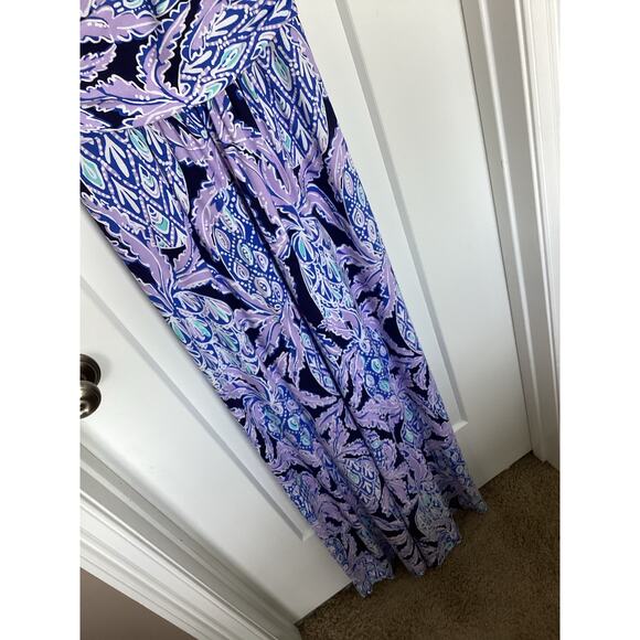 Lilly Pulitzer Parigi Stretch Maxi Dress Lilac Verbena Pop Up Coco Safari Small - Picture 4 of 11